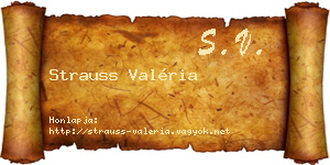 Strauss Valéria névjegykártya
